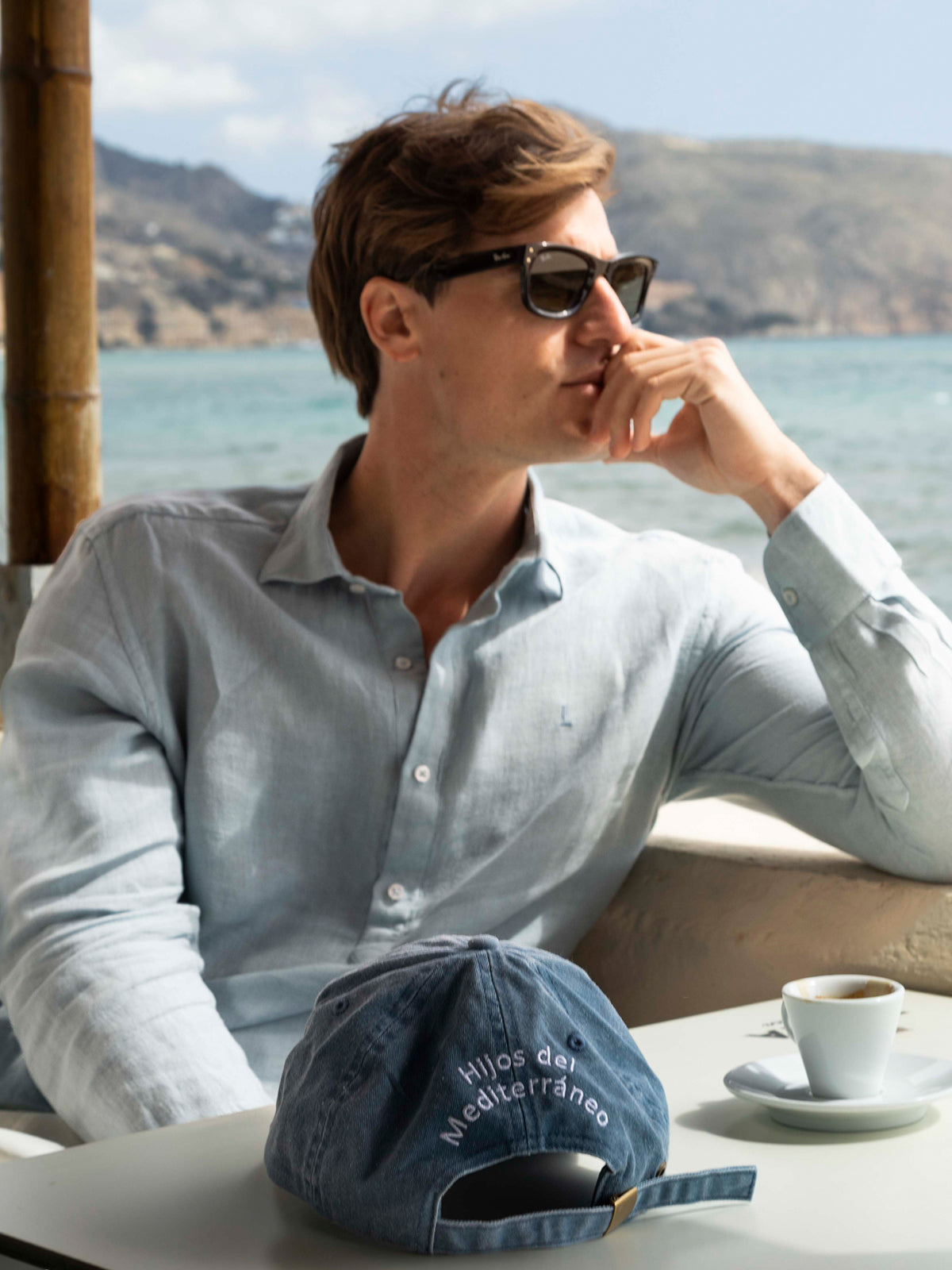 Camisa Polera Lino Azul Lepanto