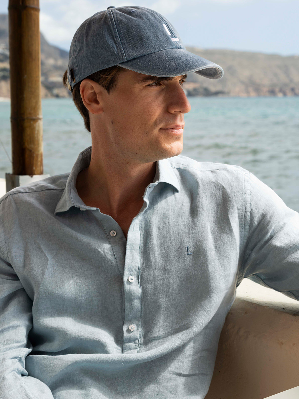 Polera Lino Azul Soft Lepanto