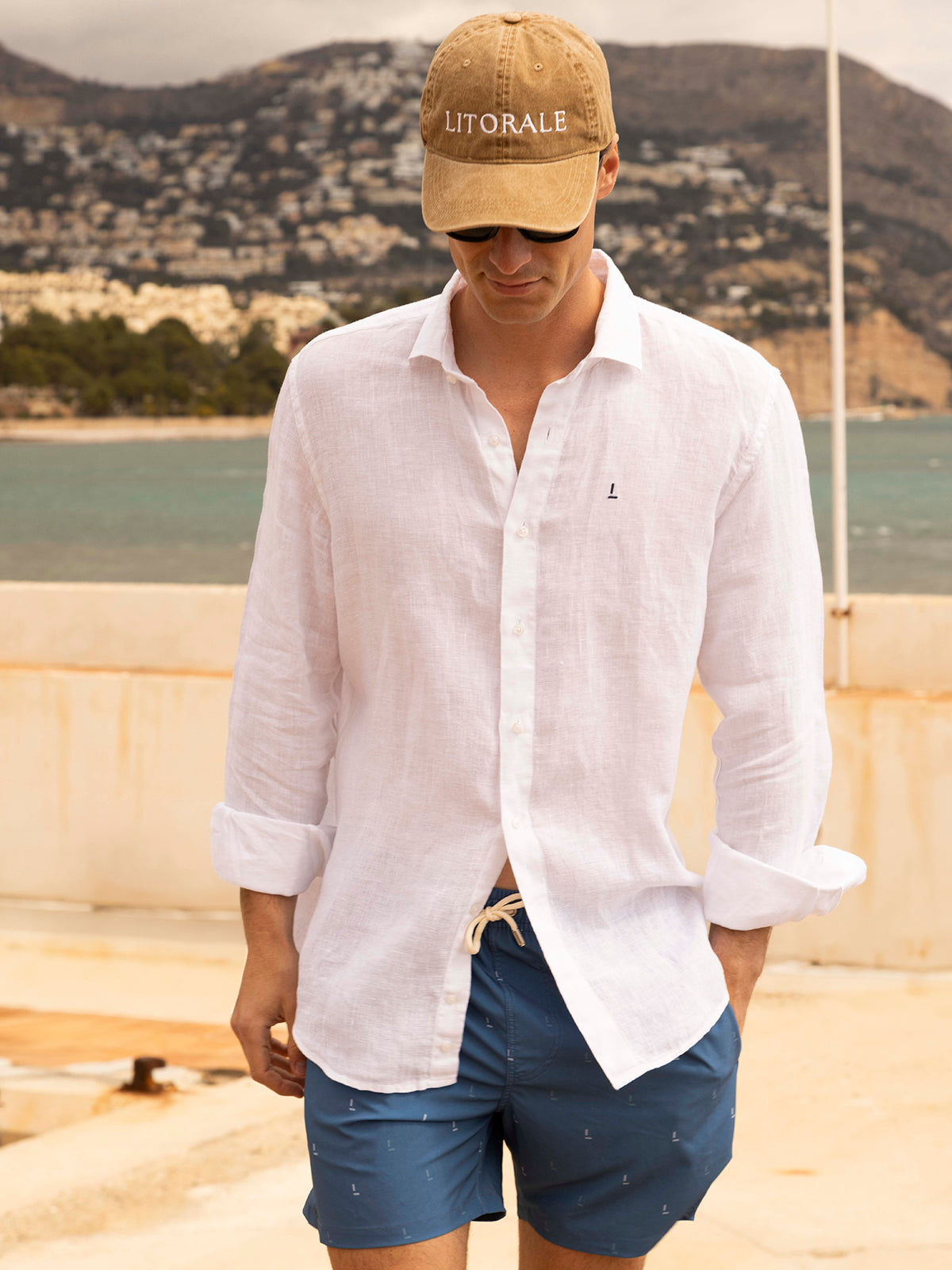 Camisa Lino Blanca Litorale