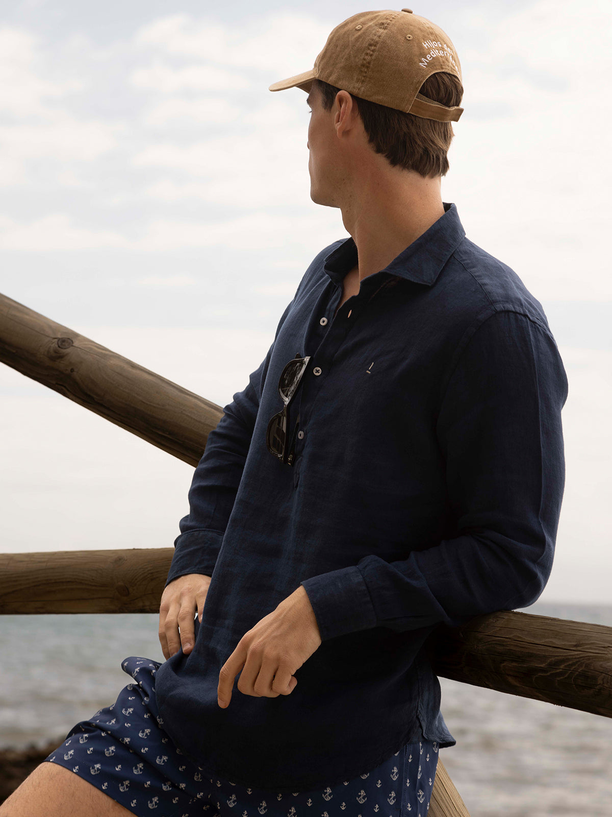 Polera Lino Azul Marino Lepanto