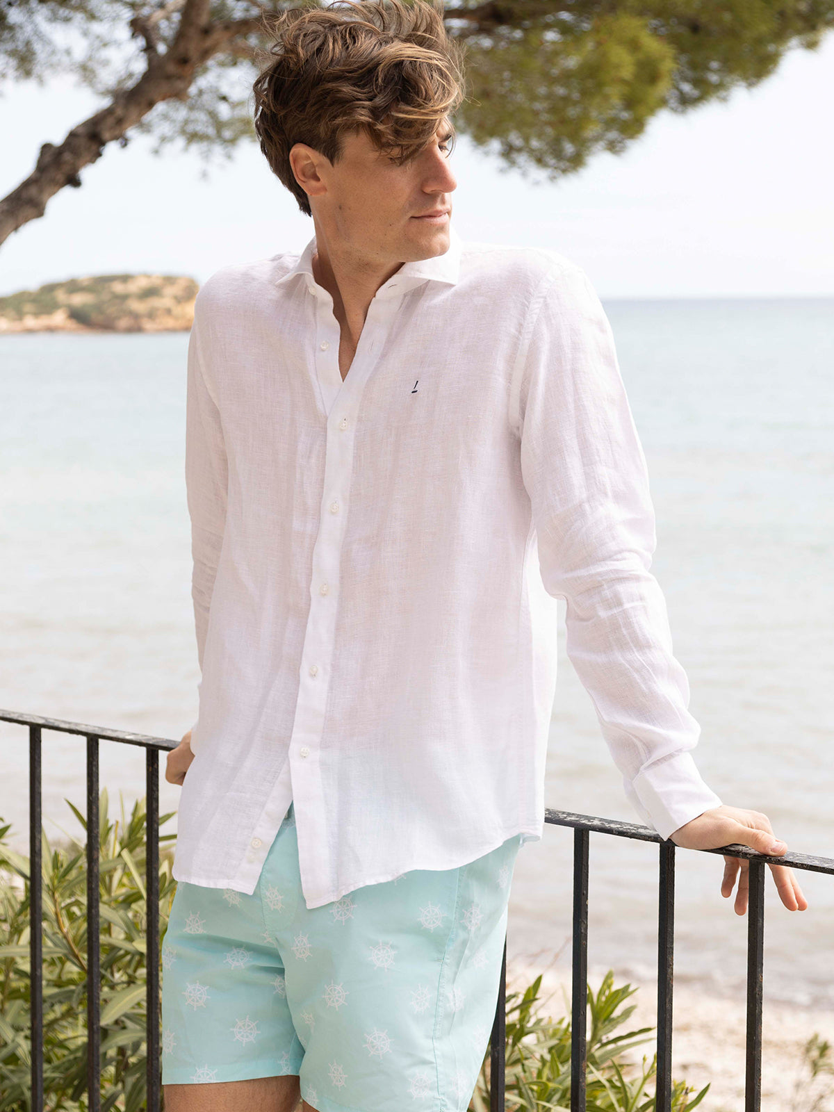 Camisa Lino Blanca Litorale