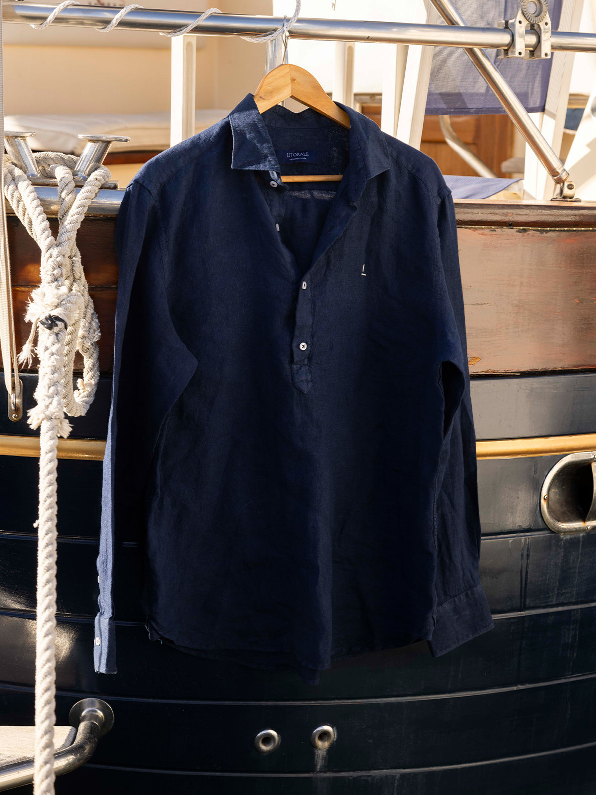 Polera Lino Azul Marino Lepanto